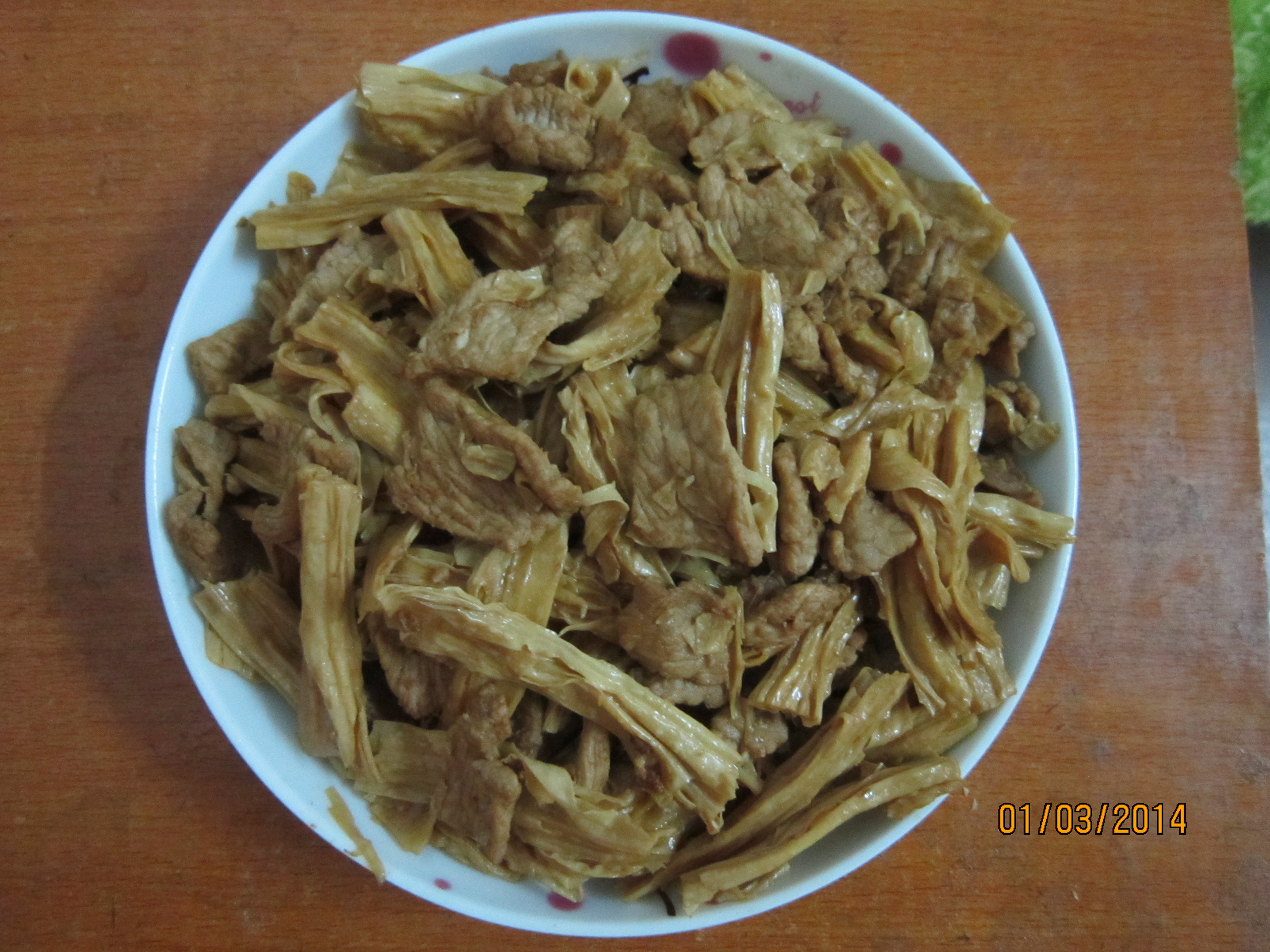 腐竹炒肉片