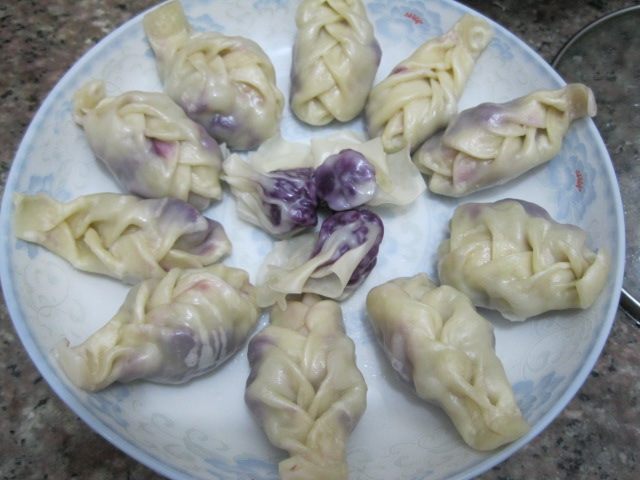 紫薯水饺扁食的做法